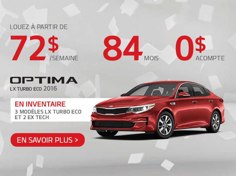 Offrez-vous une Kia Optima LX 2016