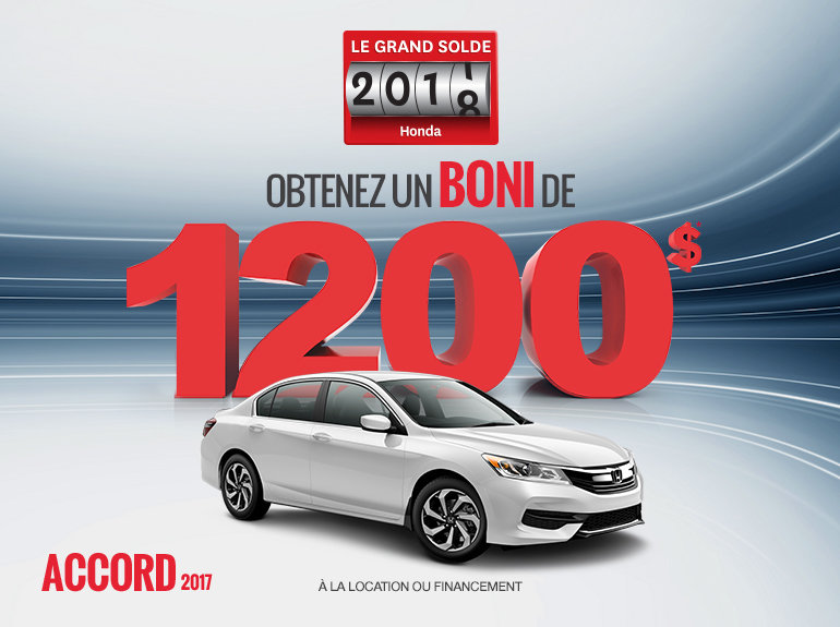 La Honda Accord 2017 en rabais!