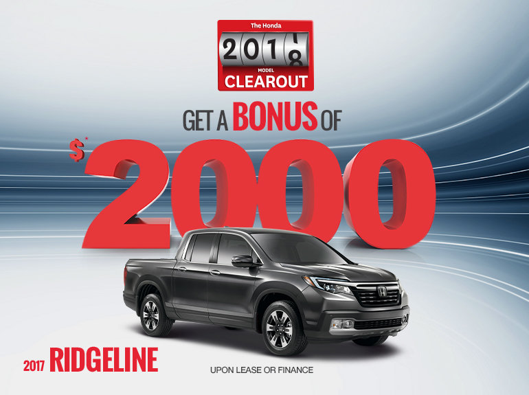 Save on the 2017 Honda Ridgeline Today!