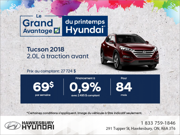 Procurez-vous le Tucson 2018!