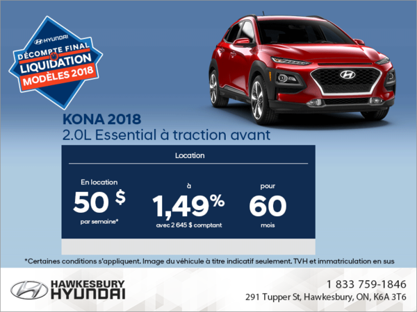 Louez la Kona 2018!