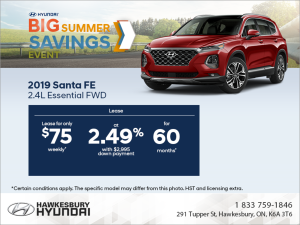 Lease the 2019 Sante Fe today!