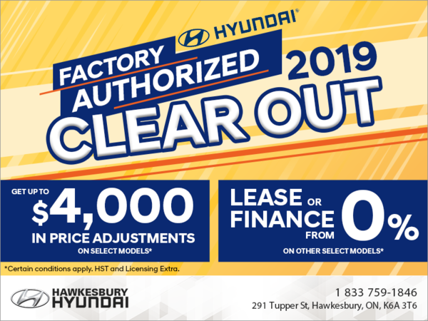 The Hyundai Factory Authorized 2019 Clear Out!