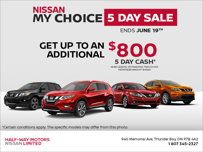 Nissan My Choice Sales Event