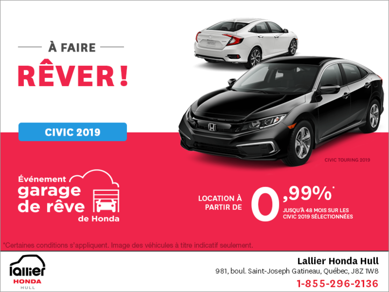 Louez la Honda Civic 2019!
