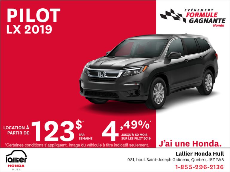 Louez le Honda Pilot 2019!