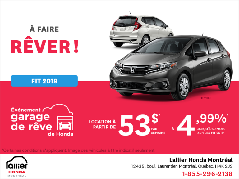 Louez la Honda Fit 2019!