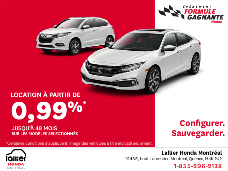 Événement formule gagnante de Honda