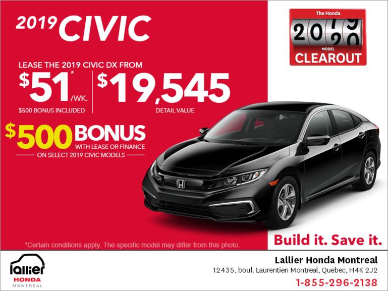 Lease the 2019 Honda Civic!