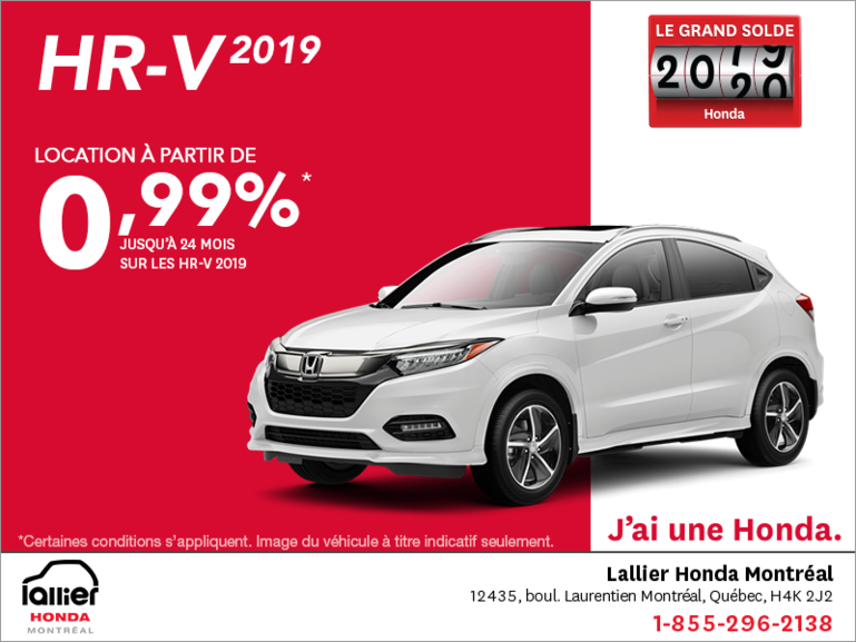 Louez le Honda HR-V 2019!