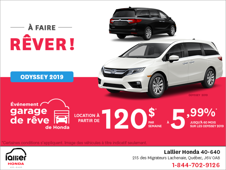 Louez la Honda Odyssey 2019!